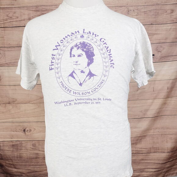VINTAGE FIRST WOMAN GRADUATE PHOEBE EILSON COUZINS WASHINGTON UNIVERSITY TSHIRT - Picture 4 of 8